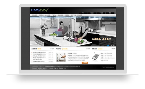 漂亮的黑色企业网站模板,公司网站模板